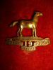 MC29 - 19th Alberta Mounted Rifles Officer's Muted Gilt Collar Badge 